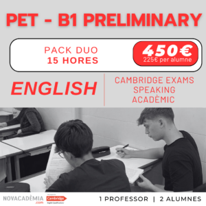 CAMBRIDGE ENGLISH. PET B1 Preliminary. Pack Duo