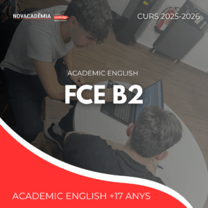 CAMBRIDGE ENGLISH. Curs 25 - 26. FCE B2 Adults. Dissabtes 9.30h - 11.30h