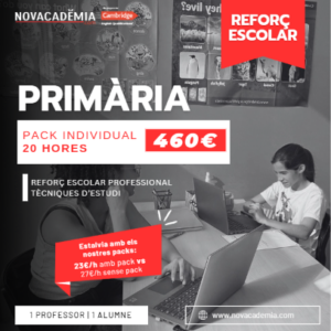 REFORÇ ESCOLAR DE PRIMÀRIA | Pack de 20 hores