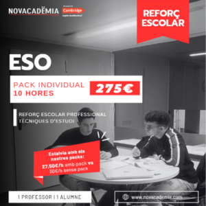 REFORÇ ESCOLAR ESO | Pack de 10 hores