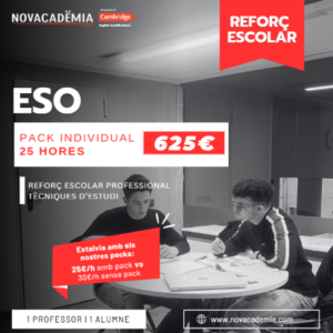 REFORÇ ESCOLAR ESO | Pack de 25 hores