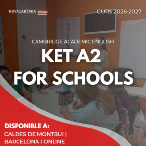 KET A2 for Schools | Curs d’anglès i preparació Cambridge
